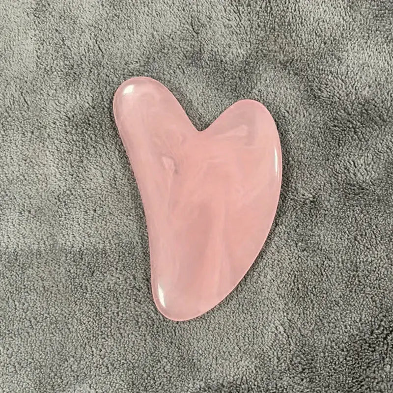 Heart-Shaped Massage Tool - Pastel pink Facial & Body Scraping board for Light Beige Care, Muscle Toning, Hair Removal - Durable & Easy-Clean Surface - Salon or Home Spa Use - Beauty Device, Massager for Body, Soothing Aesthe Best Products Online