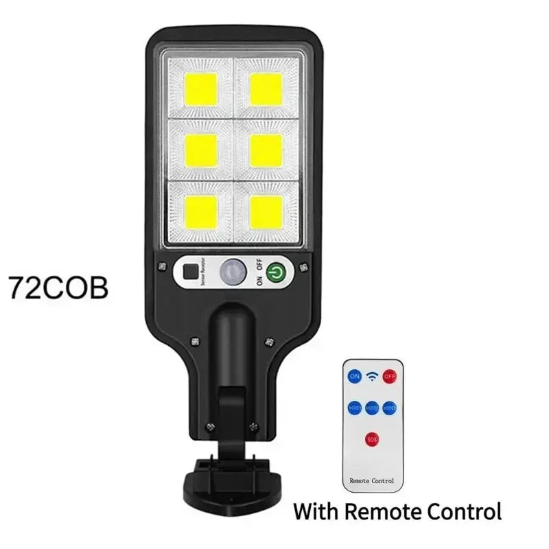 LED Wall Street Lamp 108 LED Solar Lights Outdoor With 3 Mode Waterproof Motion Sensor Security Lighting for Garden Patio Path