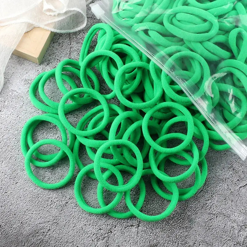50pcs/Set Essential Solid Color Elastic Hair Bands - 4cm Wide Simple Hair Ties for Women, Ponytail Holders, Hair Ropes, and Styling Accessories - Soft, Durable, and Easy to Use Best Products Online