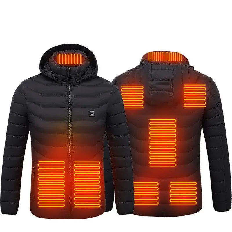 New Heated Jacket Coat USB Electric Jacket Cotton Coat Heater Thermal Clothing Heating Vest Men's Clothes Winter Wholesale Best Products Online