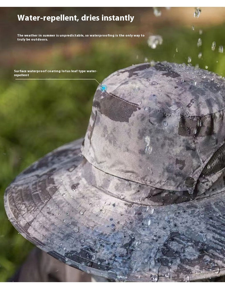 Outdoor Wide Brim Sun Hat With Solar Fan Wide Brim Solar Fan Outdoor Fishing Hat Solar USB Charging Solar Powered Hat Adjustable