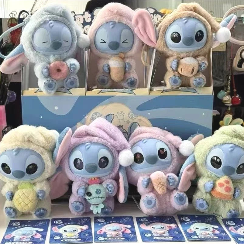 New Stitch Eat Something Before Sleep Series Blind Box Plush Dolls Pendant Cute Doll Ornament Mystery Box Surprise Toys Gifts