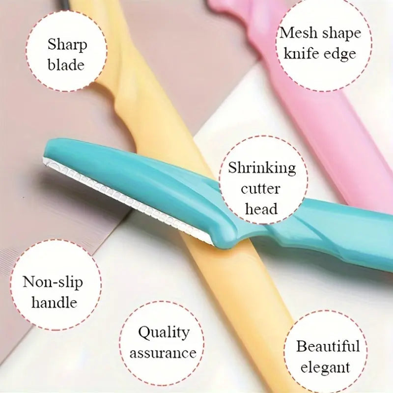 3-24pcs Eyebrow Razor Shaper Set, Facial Hair Remover Trimmer Grooming Kit for Women And Men, Stainless Steel, Non-Electric, No Battery Needed, with Various Colors for Versatility Best Products Online