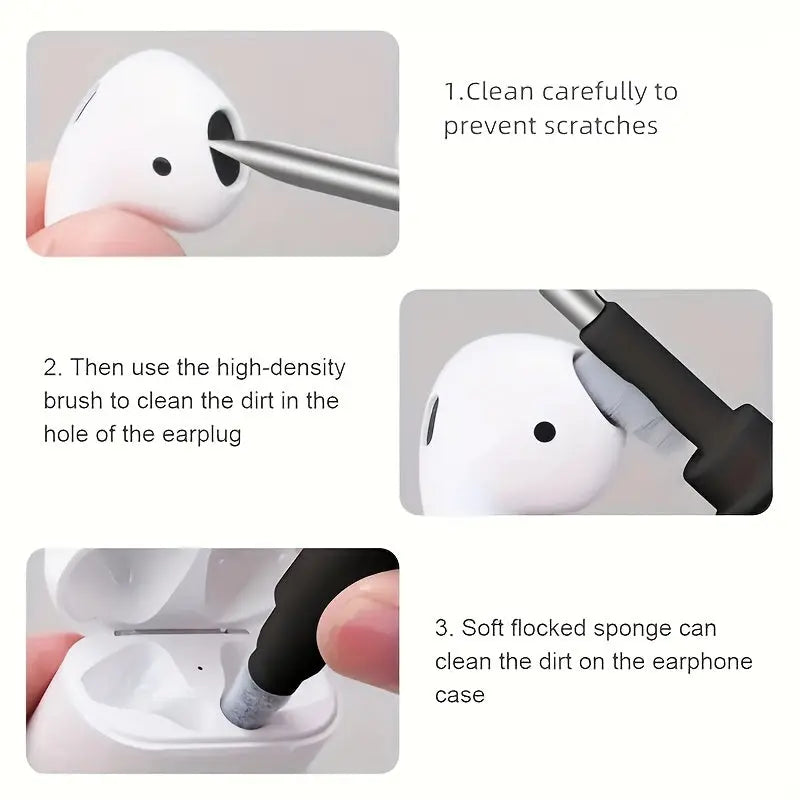 Multifunctional Earphone Cleaning Brush Kit - Perfect For AirPods, Computer, Camera & Mobile Phones! Best Products Online