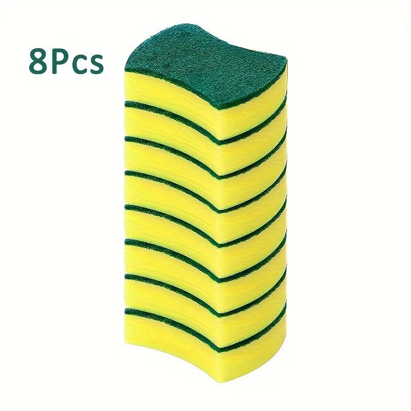 8/16/32pcs, Multifunctional Cleaning Sponge, Double-Sided Scouring Pad For Household Cleaning, Dishwashing Sponge, Premium Kitchen Sponge, Durable Non-scratch Sponge Wipe, Super Absorbent, Cleaning Supplies, Cleaning Tool Best Products Online