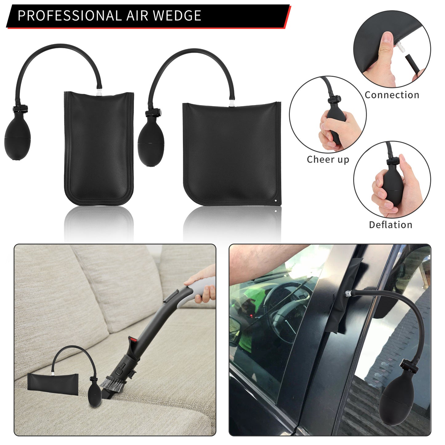 24-piece Set Professional Automotive Emergency Car Tool Kit Auto With Air Wedge