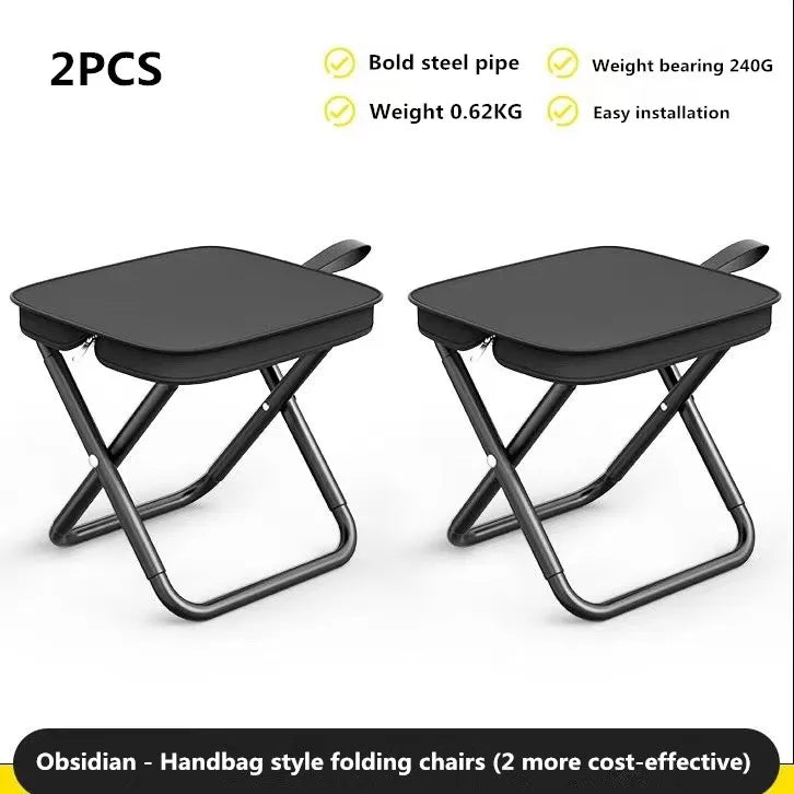 Portable folding stool, foldable hand-held camping stool, special folding stool for camping and fishing outdoors