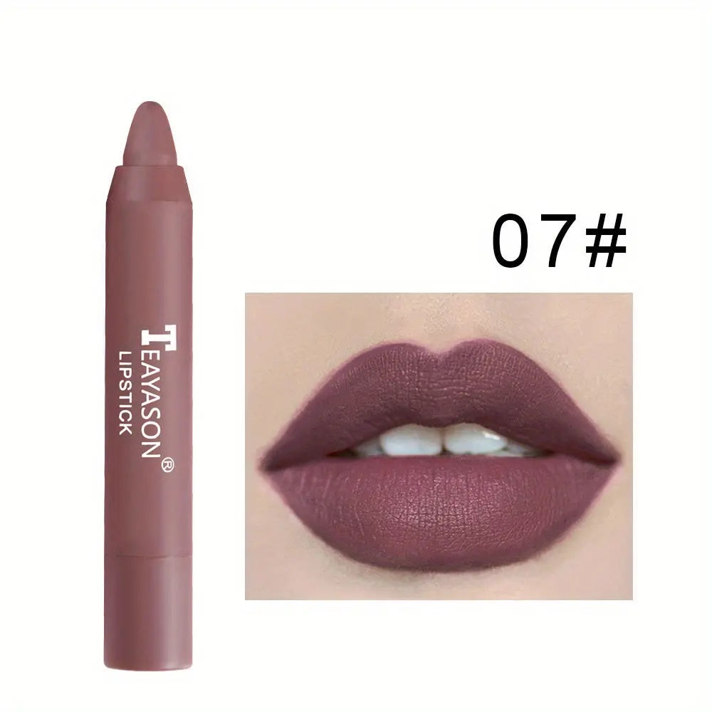12 Colors Matte Moisturizing Lipstick Crayons - Vibrant Lipstick for Smooth, Long-Lasting, Waterproof Finish - Perfect Valentine's Day Gift for Her Best Products Online