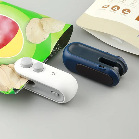 1pc Snack Packaging Bag Sealer with Built-In Magnetic USB Rechargeable Battery, Portable Mini Sealer for Picnic And Travel, Hand Press Plastic Sealing Machine, Bag Closure Magic Tool, Potato Chip Bag, Cookie Bag, Snack Bag, S Best Products Online