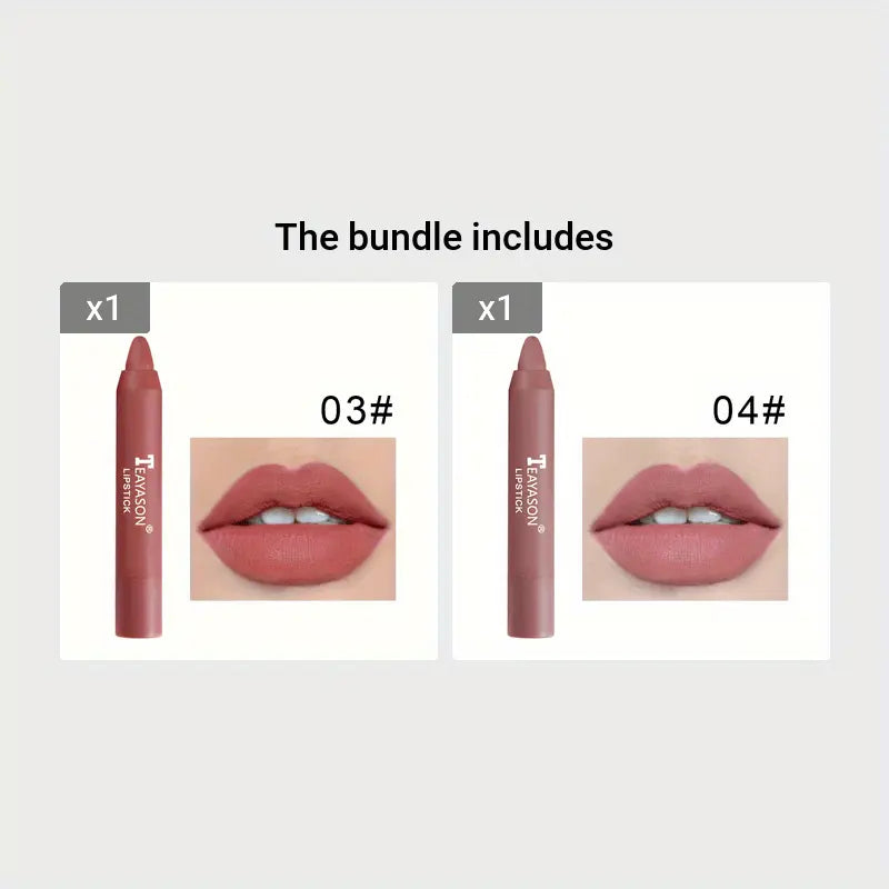 12 Colors Matte Moisturizing Lipstick Crayons - Vibrant Lipstick for Smooth, Long-Lasting, Waterproof Finish - Perfect Valentine's Day Gift for Her Best Products Online