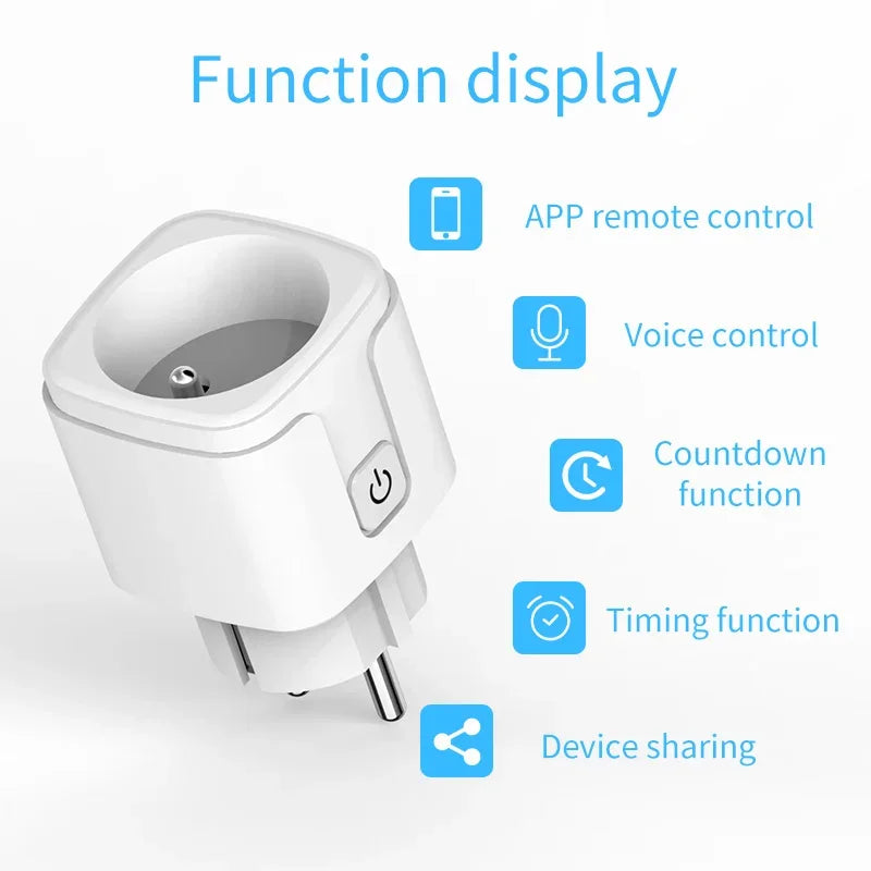 Tuya WiFi/ZigBee Smart Plug EU Socket Outlet 16A/20A Power Monitor Timer Remote Voice Control Alexa Google Home Smart Life APP