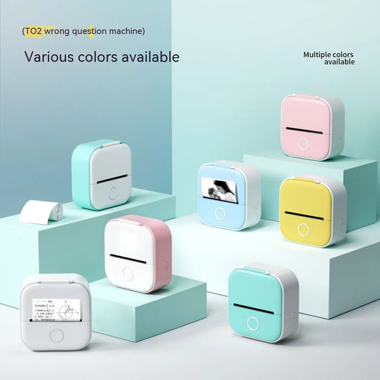 Portable Mini Thermal Label Printer Home Photo Printer Student Wrong Question Printer Bluetooth-compatible Mini Label Printer Price Tag Wholesale Best Products Online