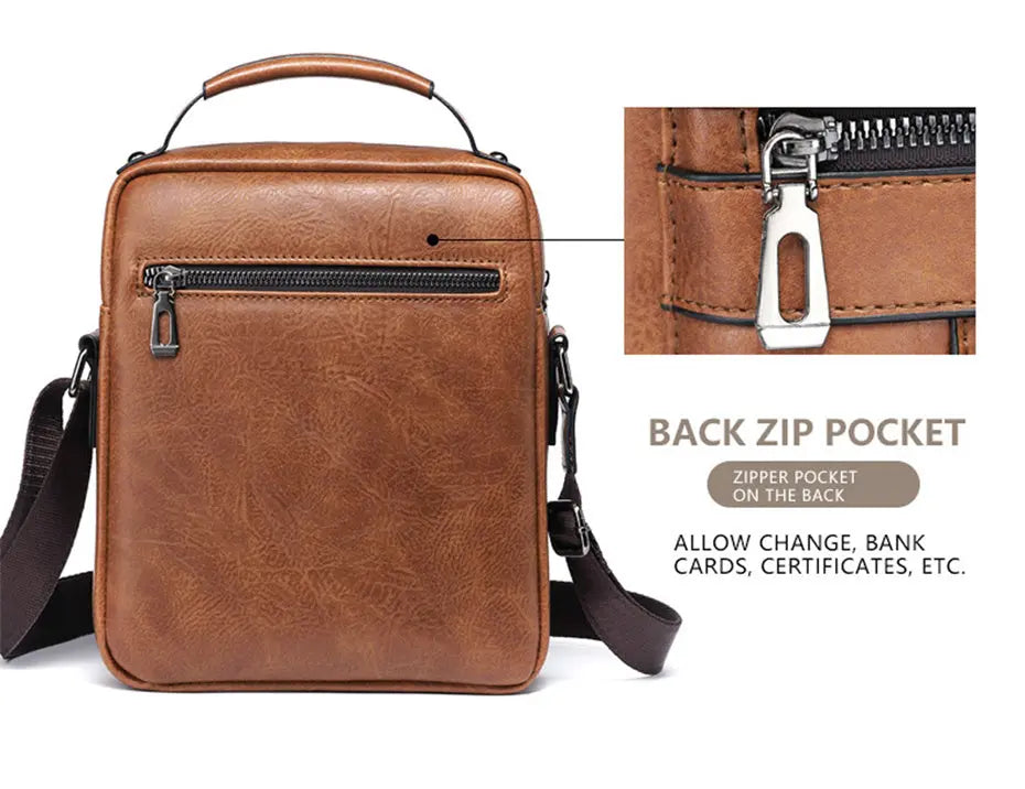 Men'S Vintage Crossbody Bag - Adjustable Strap, Multiple Compartments, Business Casual Shoulder Bag with "WEIXIER SINCE 2008" Branding, Black & Brown Options, Casual Crossbody | Vintage Crossbody | Adjustable Strap Bag Best Products Online