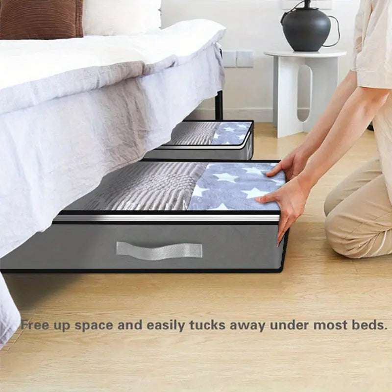 [Durable Storage Box] Durable Under-Bed Storage Box with Flip-Top Lid | Multi-Purpose Space-Saving Design, Dust-Resistant Contemporary Bedside Storage Solution, Bedroom Organizers And Storage, Home Organization, Sleek Design, Best Products Online