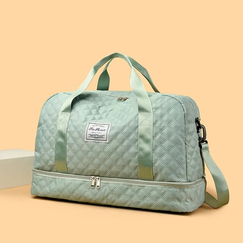 [Luxury Travel Bag] Extra Large Luxury Women's Gym Duffel Travel Bag | Multifunctional with Wet/Dry Separation, Convenient Side Pockets, and Independent Shoe Compartment - Lightweight Maternity Bag Storage Bag for Short Trip Best Products Online