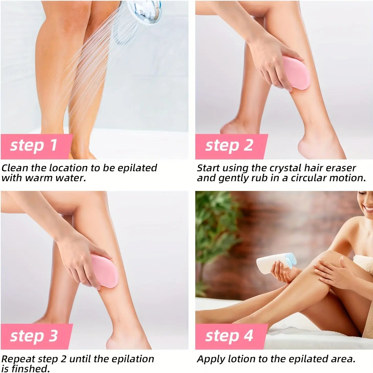 Reusable Hair Eraser for Women Legs - Magic Painless Hair Remover Without Shaving Light Beige Exfoliator Tool, Nano Hair Removal for Smooth Light Beige Best Products Online