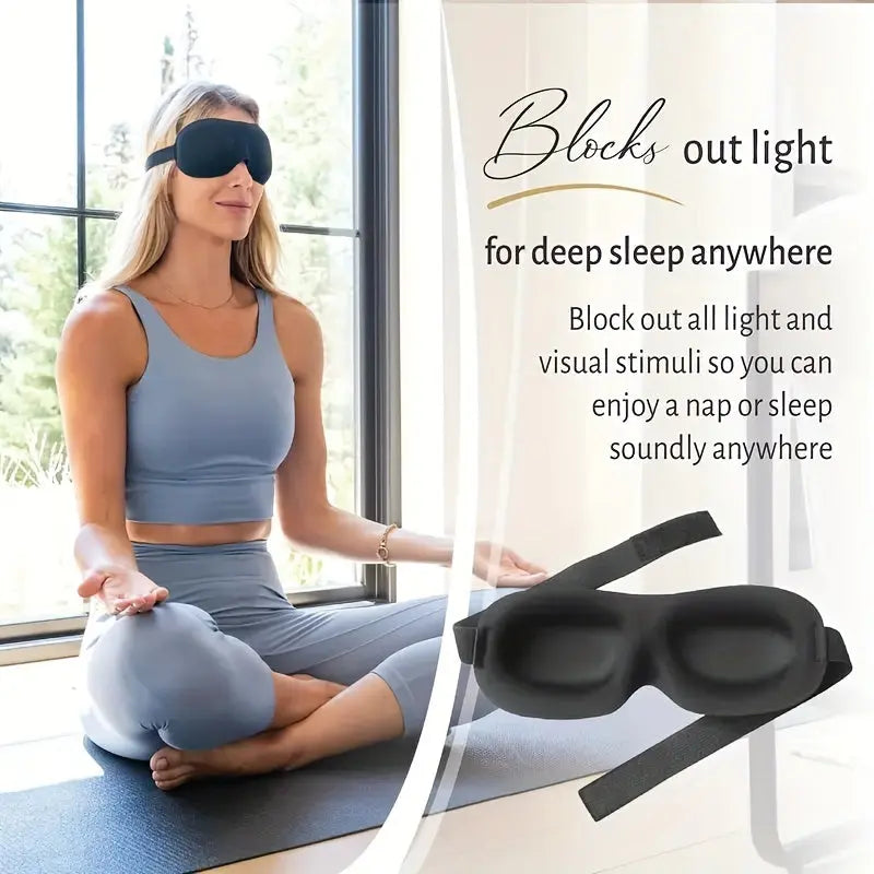 [Blackout Eye Mask] 1/3/5/10 Pack Pure Black 3D Contoured Eye Mask | Soft Comfortable Ergonomic Design, Hypoallergenic & Fragrance-Free, Pure Blackout for Adults, Men & Women - Travel, Home, Office Use, Sleep Enhancement | Mo Best Products Online