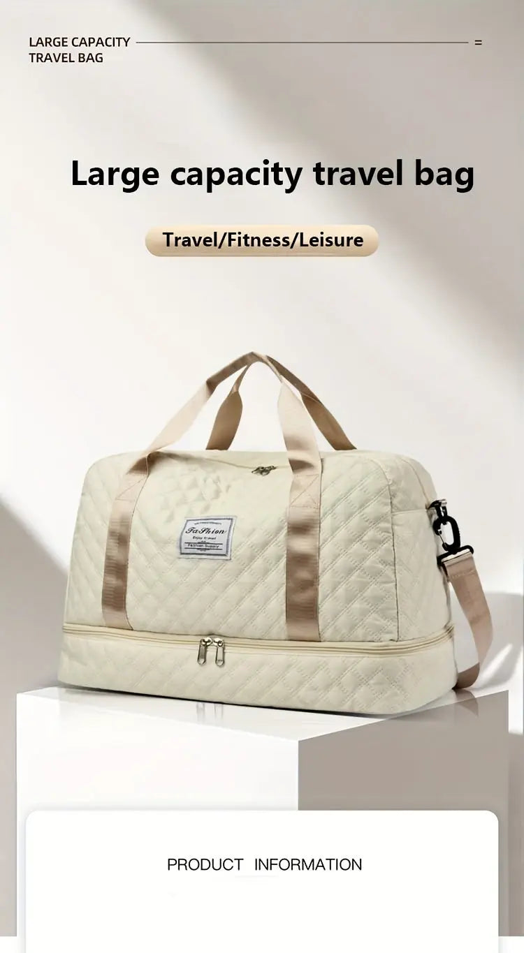 [Luxury Travel Bag] Extra Large Luxury Women's Gym Duffel Travel Bag | Multifunctional with Wet/Dry Separation, Convenient Side Pockets, and Independent Shoe Compartment - Lightweight Maternity Bag Storage Bag for Short Trip Best Products Online