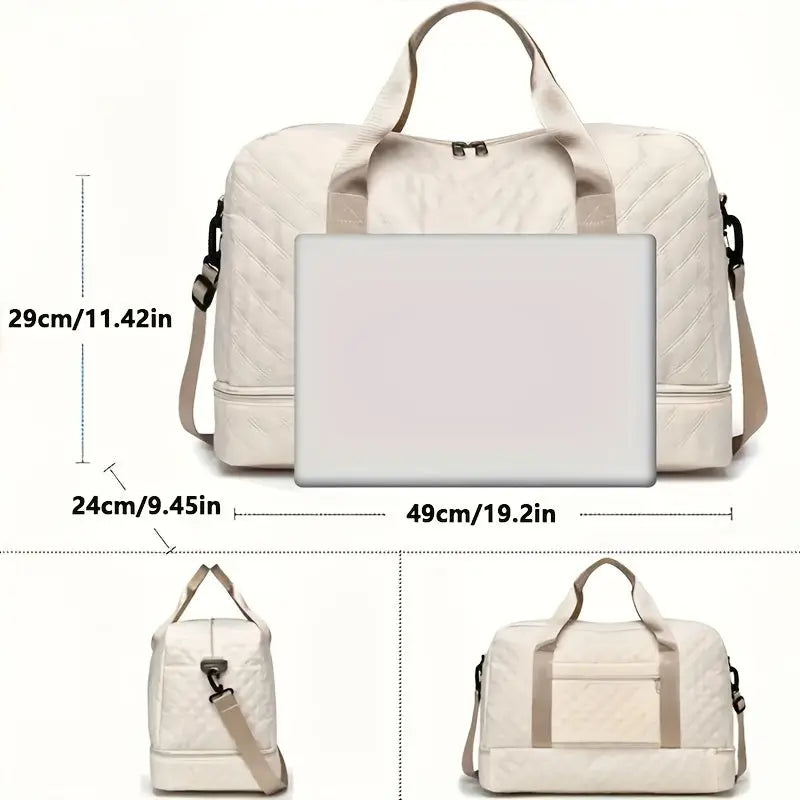 [Luxury Travel Bag] Extra Large Luxury Women's Gym Duffel Travel Bag | Multifunctional with Wet/Dry Separation, Convenient Side Pockets, and Independent Shoe Compartment - Lightweight Maternity Bag Storage Bag for Short Trip Best Products Online