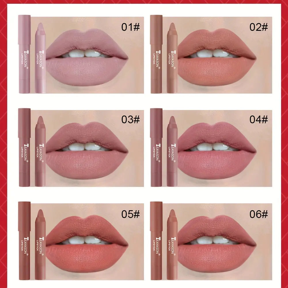 12 Colors Matte Moisturizing Lipstick Crayons - Vibrant Lipstick for Smooth, Long-Lasting, Waterproof Finish - Perfect Valentine's Day Gift for Her Best Products Online