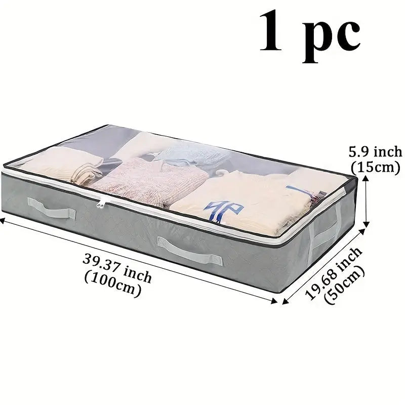 [Durable Storage Box] Durable Under-Bed Storage Box with Flip-Top Lid | Multi-Purpose Space-Saving Design, Dust-Resistant Contemporary Bedside Storage Solution, Bedroom Organizers And Storage, Home Organization, Sleek Design, Best Products Online