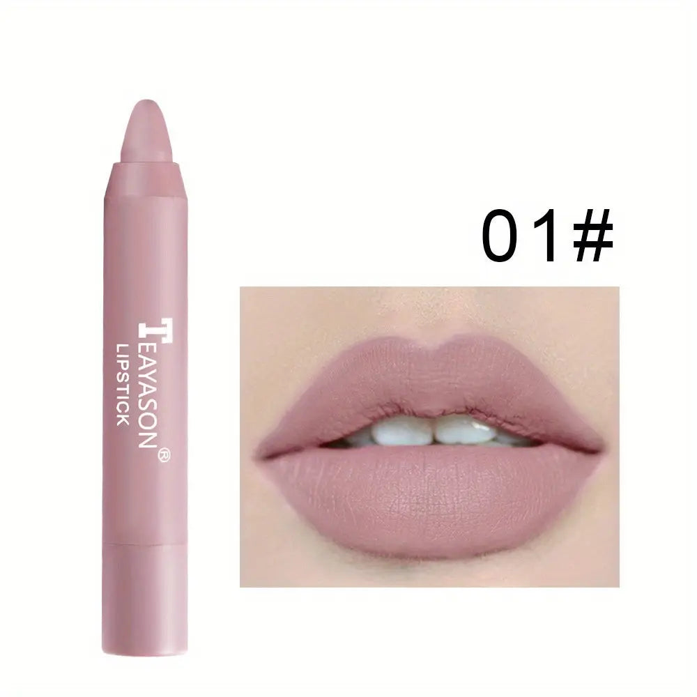 12 Colors Matte Moisturizing Lipstick Crayons - Vibrant Lipstick for Smooth, Long-Lasting, Waterproof Finish - Perfect Valentine's Day Gift for Her Best Products Online