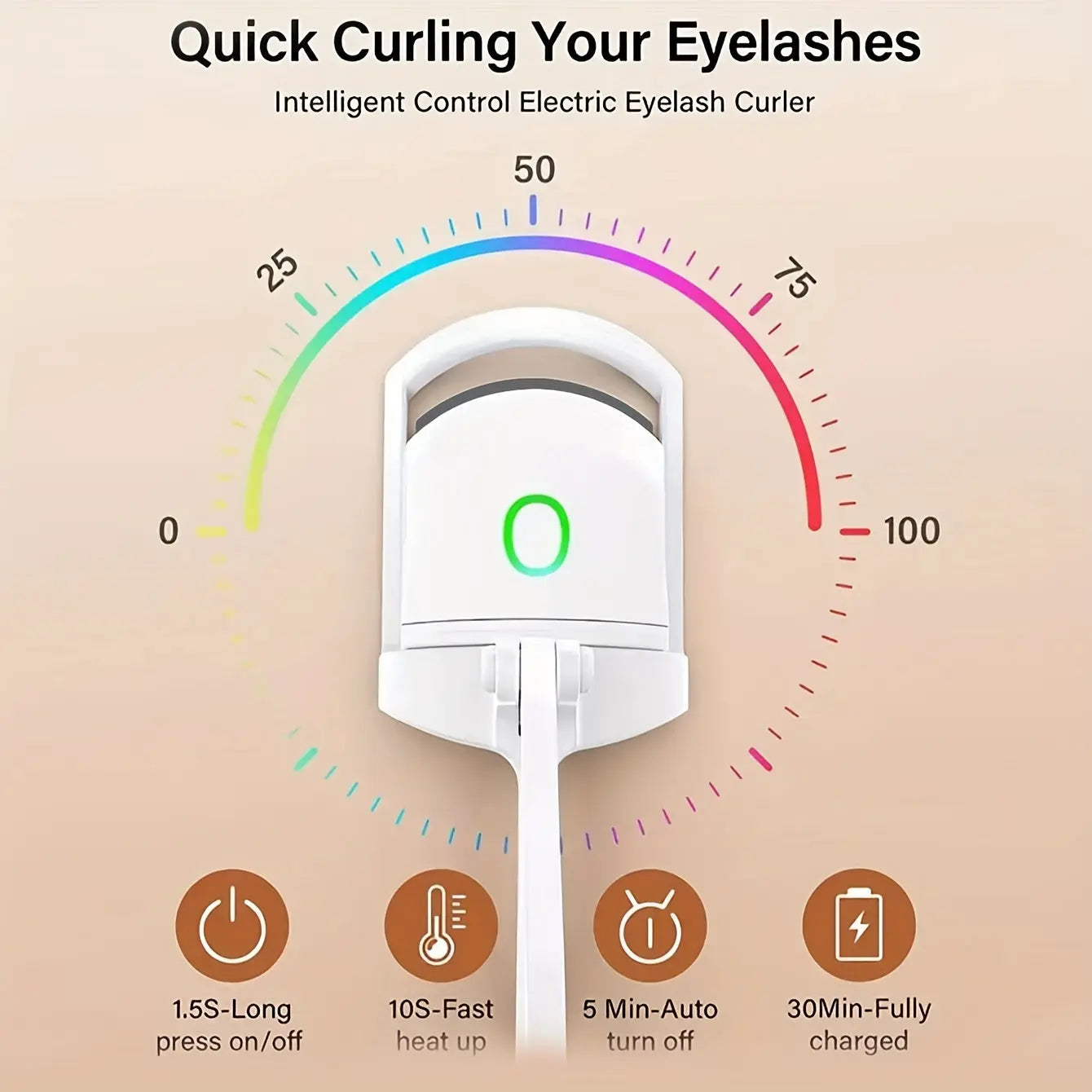 [Long-Lasting Curl] ABS Electric Eyelash Curler | Modern Beauty | Long-Lasting Curl | Home Use | Easy to Use Best Products Online