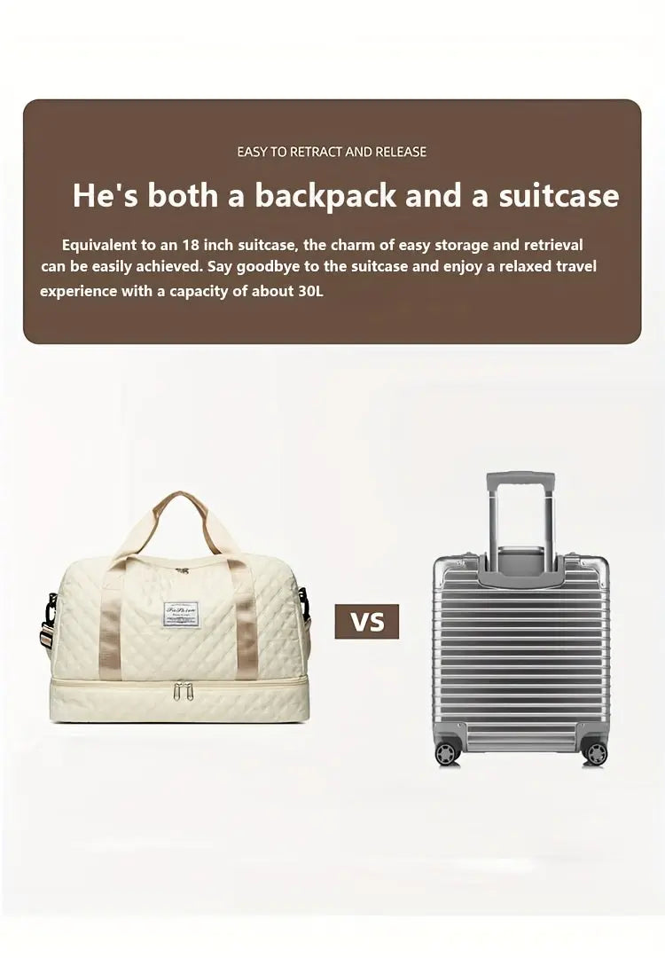 [Luxury Travel Bag] Extra Large Luxury Women's Gym Duffel Travel Bag | Multifunctional with Wet/Dry Separation, Convenient Side Pockets, and Independent Shoe Compartment - Lightweight Maternity Bag Storage Bag for Short Trip Best Products Online