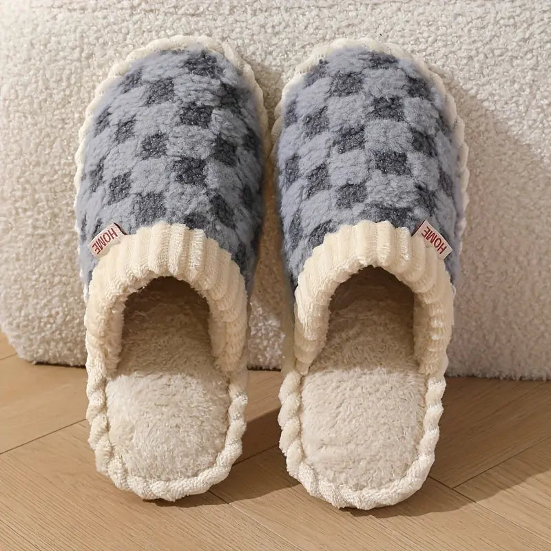 Women's Winter Plush Slippers - Soft Fabric Upper, Non-Slip PVC Sole, Solid Color, Hand Washable - Winter Home Comfort | Soft & Warm | Non-Slip Sole Best Products Online