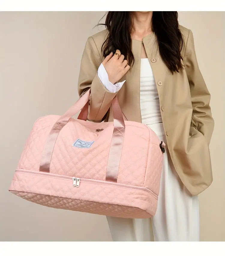 [Luxury Travel Bag] Extra Large Luxury Women's Gym Duffel Travel Bag | Multifunctional with Wet/Dry Separation, Convenient Side Pockets, and Independent Shoe Compartment - Lightweight Maternity Bag Storage Bag for Short Trip Best Products Online