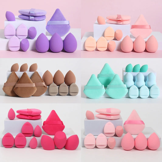 12-Piece All-Purpose Makeup Sponge Puff Set, Includes 3 Powder Puffs, 3 Mini Air Cushion Puffs, 3 Beauty Blenders & 3 Mini Beauty Blenders, Ideal For All Skin Types Best Products Online