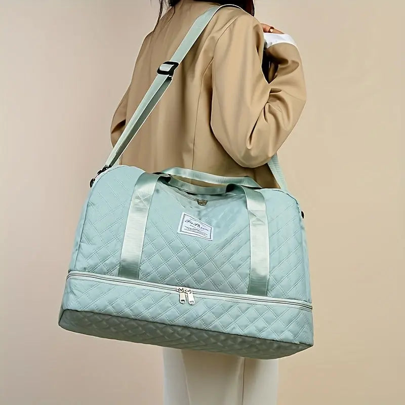 [Luxury Travel Bag] Extra Large Luxury Women's Gym Duffel Travel Bag | Multifunctional with Wet/Dry Separation, Convenient Side Pockets, and Independent Shoe Compartment - Lightweight Maternity Bag Storage Bag for Short Trip Best Products Online
