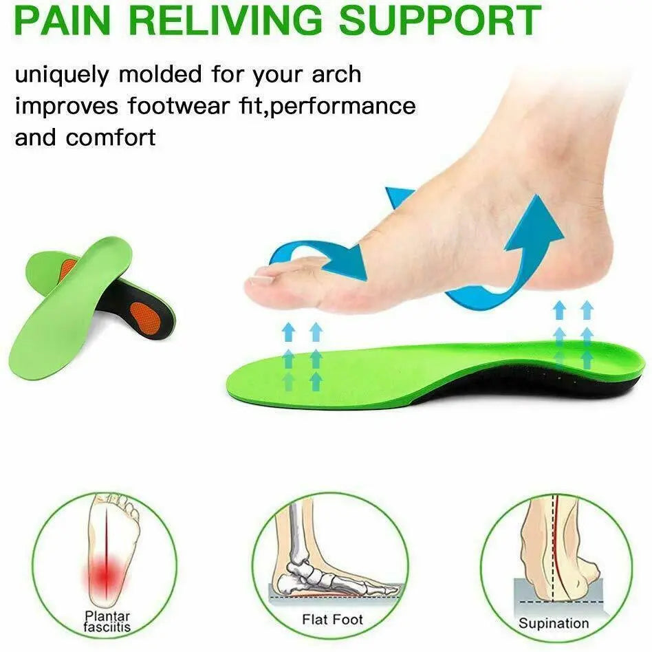 Orthotic Shoe Insoles Inserts Flat Feet High Arch Support For Plantar Puce Gaia