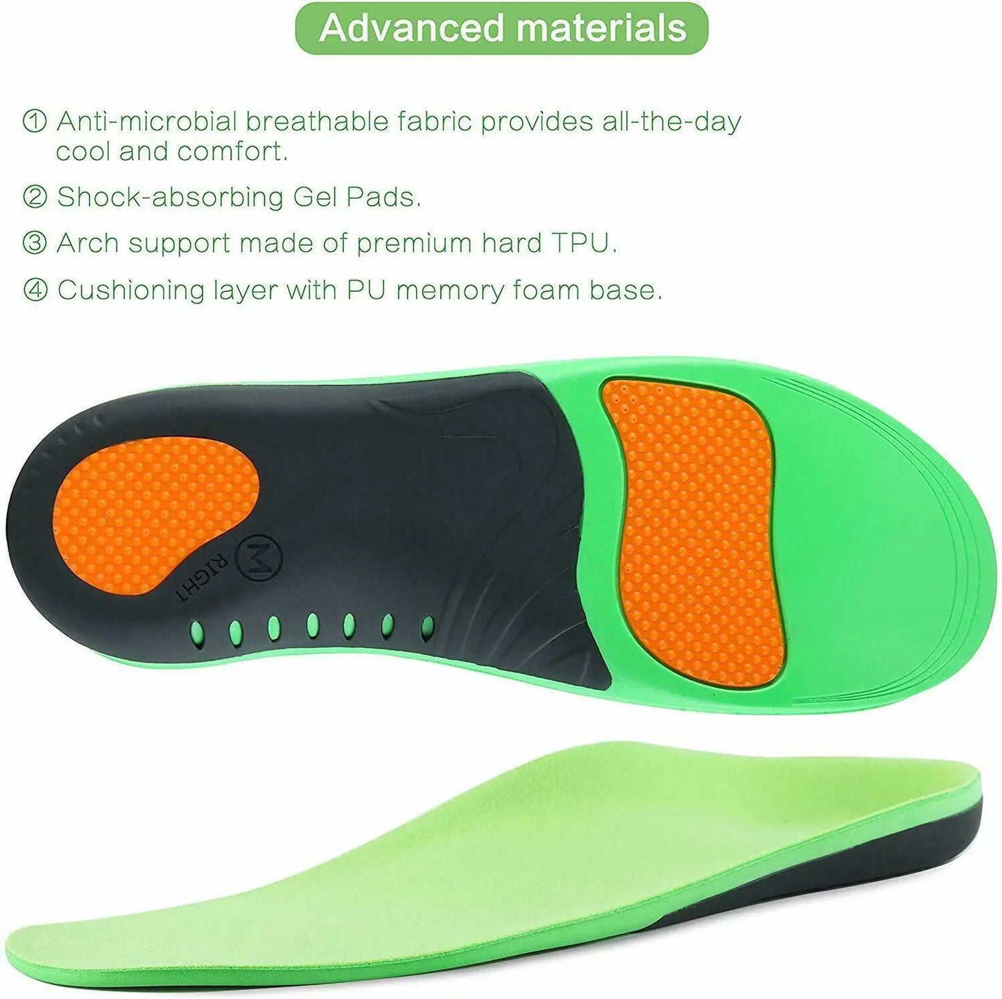 Orthotic Shoe Insoles Inserts Flat Feet High Arch Support For Plantar Puce Gaia