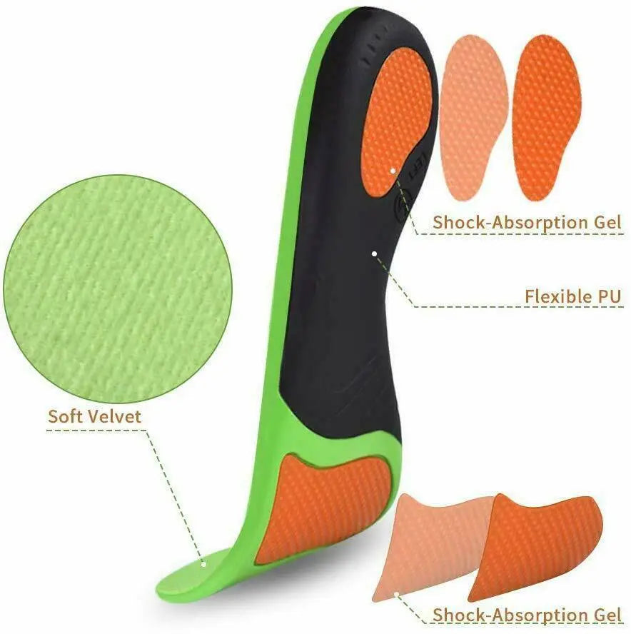 Orthotic Shoe Insoles Inserts Flat Feet High Arch Support For Plantar Puce Gaia