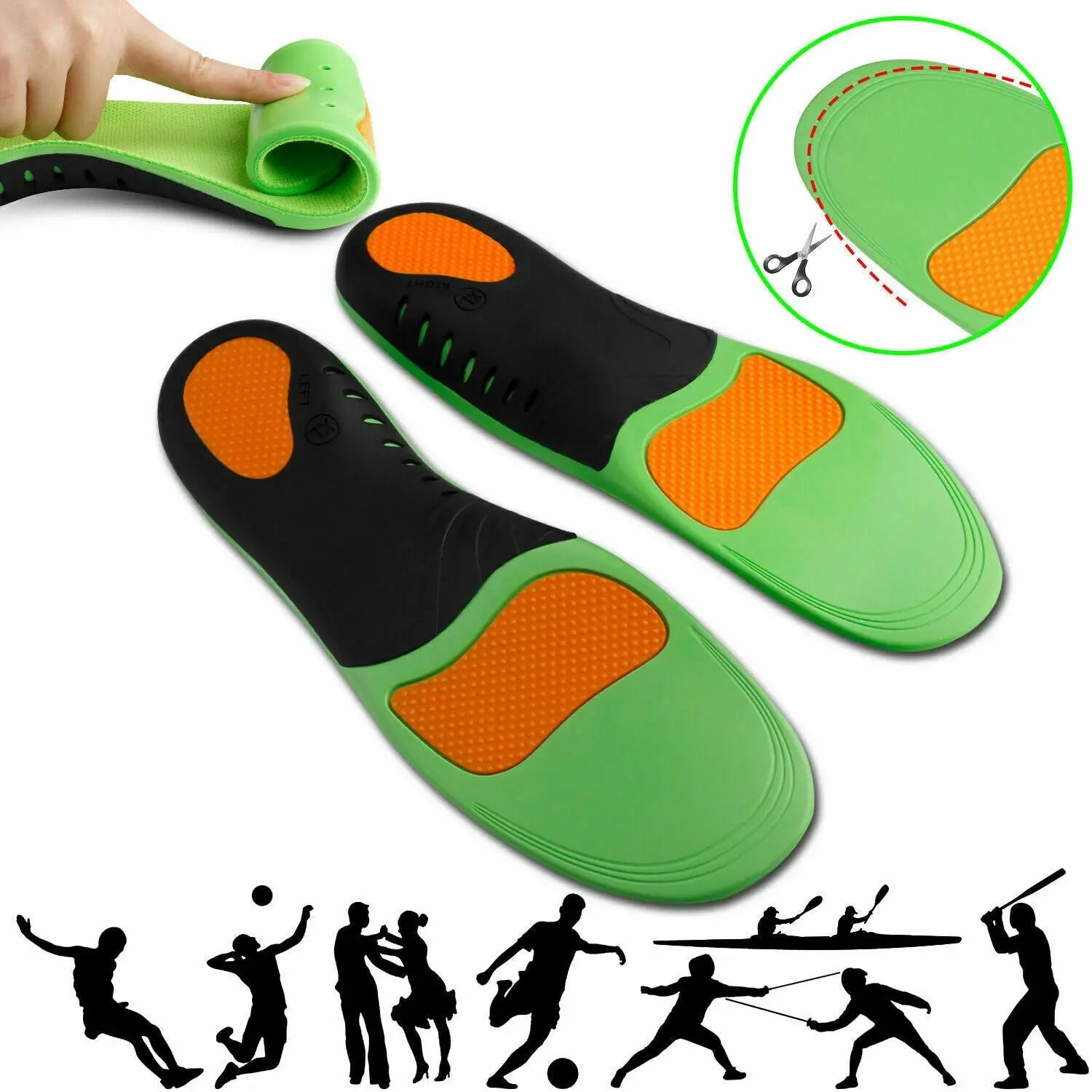Orthotic Shoe Insoles Inserts Flat Feet High Arch Support For Plantar Puce Gaia
