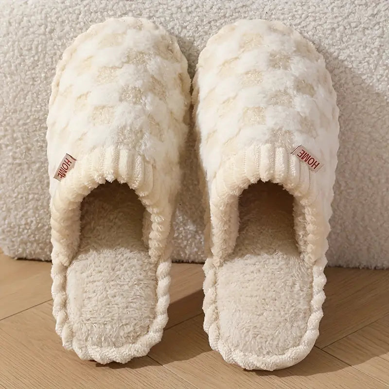 Women's Winter Plush Slippers - Soft Fabric Upper, Non-Slip PVC Sole, Solid Color, Hand Washable - Winter Home Comfort | Soft & Warm | Non-Slip Sole Best Products Online