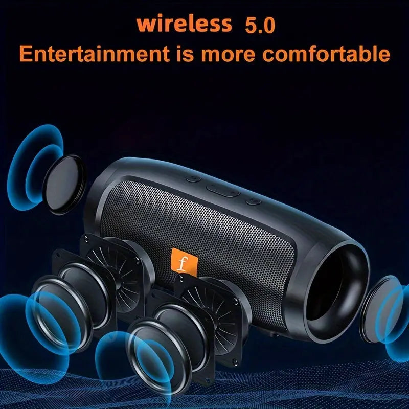 [Wireless Speaker] F524 Wireless Speaker Dual Channel Subwoofer Loud Surround Home Convenient Car Black Best Products Online