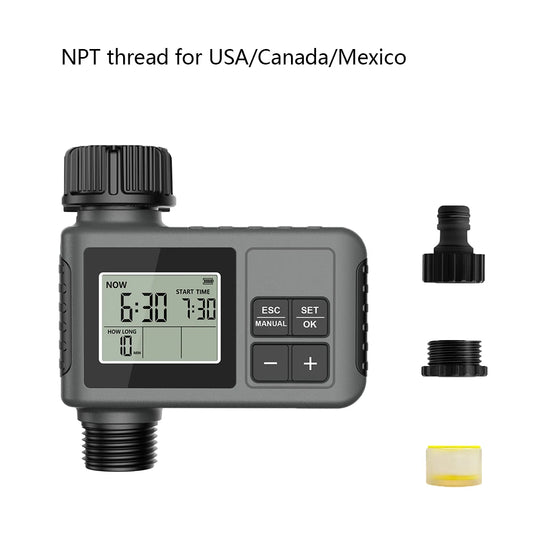 Insoma Automatic Water Timer Intelligent Irrigation Watering System Sprinkler Timer Garden Programmer Equipment IPX7 LCD Display