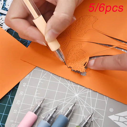 5pcs/set 6pcs/set Art Utility Knife Pen Knife Cut Stickers Scrapbooking Cutting Tool Express Box Knife School Supplies DIY Craft Supplies Best Products Online