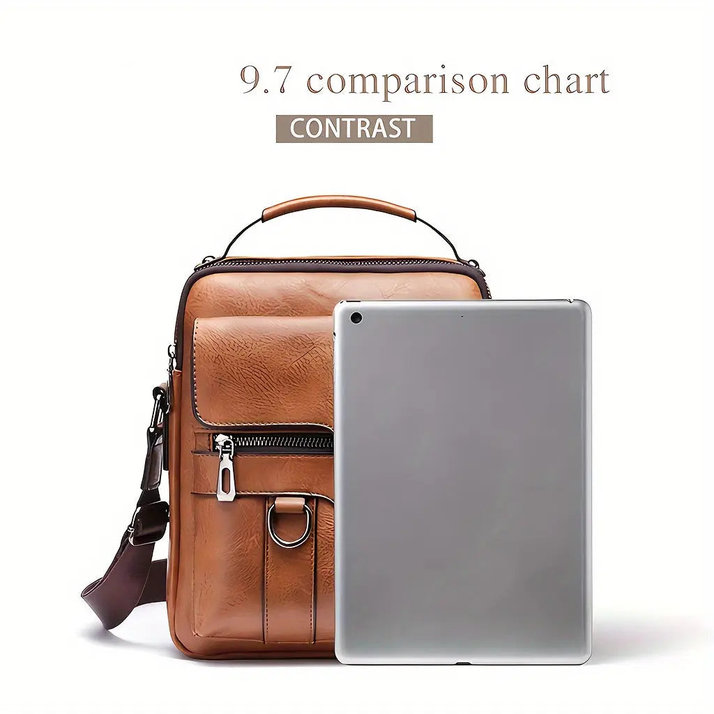 Men'S Vintage Crossbody Bag - Adjustable Strap, Multiple Compartments, Business Casual Shoulder Bag with "WEIXIER SINCE 2008" Branding, Black & Brown Options, Casual Crossbody | Vintage Crossbody | Adjustable Strap Bag Best Products Online