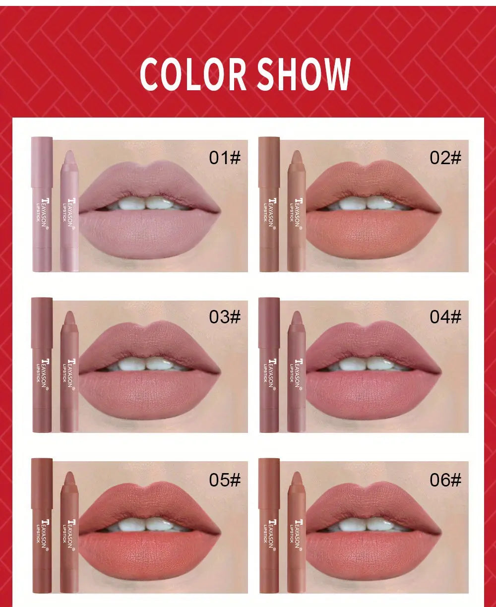 12 Colors Matte Moisturizing Lipstick Crayons - Vibrant Lipstick for Smooth, Long-Lasting, Waterproof Finish - Perfect Valentine's Day Gift for Her Best Products Online