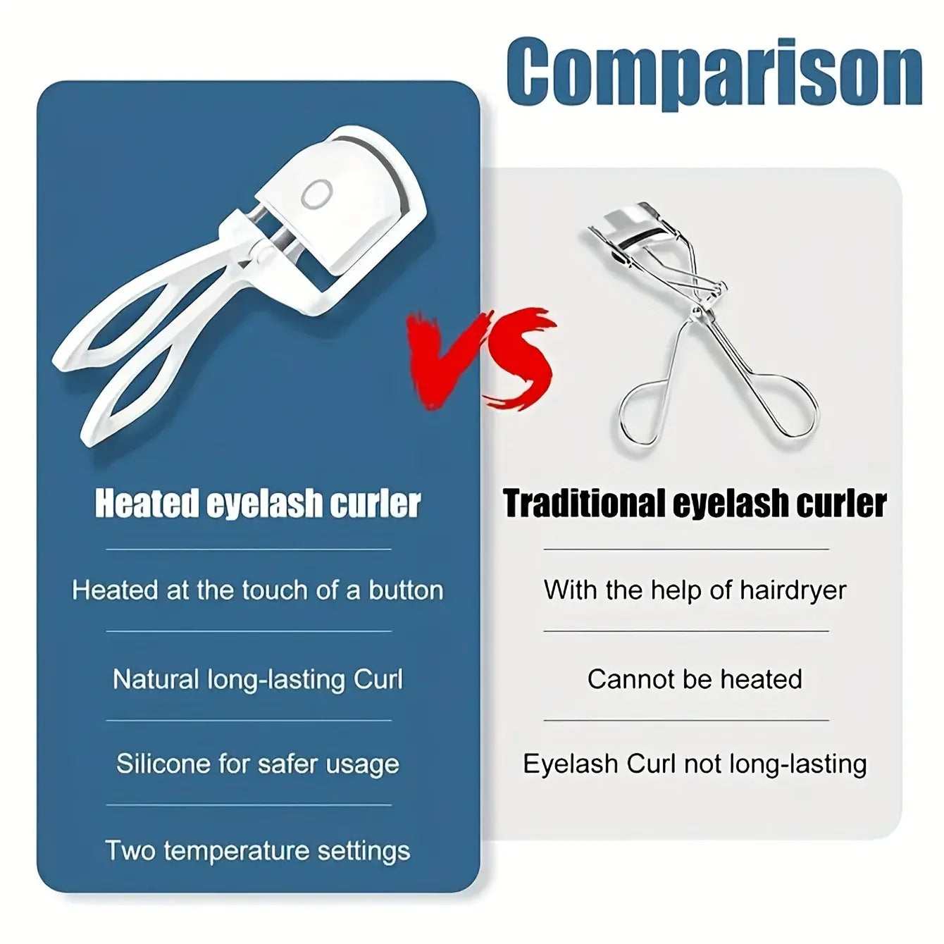 [Long-Lasting Curl] ABS Electric Eyelash Curler | Modern Beauty | Long-Lasting Curl | Home Use | Easy to Use Best Products Online