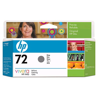 HP 72 130-ml grå blekkpatron med Vivera-blekk inkoustová náplň 1 kusů Originální Vysoká (XL) výtěžnost (C9374A)-0