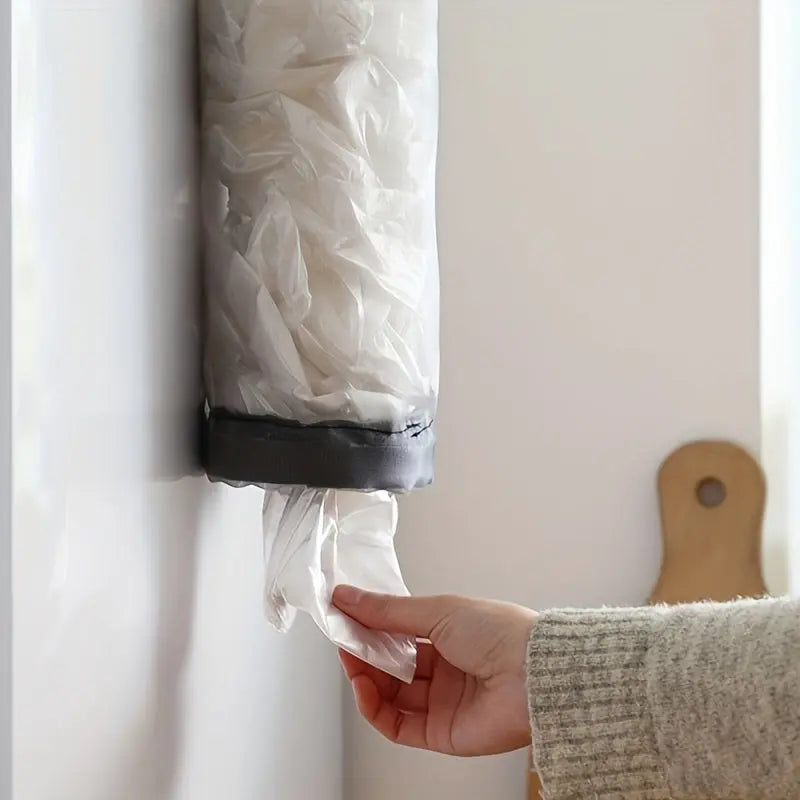 [Durable Trash Bag Organizer] Durable Plastic Under-Cabinet Kitchen Trash Bag Organizer | Open Storage Design, Secure Mounting, Space-Saving Garbage Bag Holder for Countertop Clutter Reduction, Sleek Storage Solution | Sturdy Best Products Online
