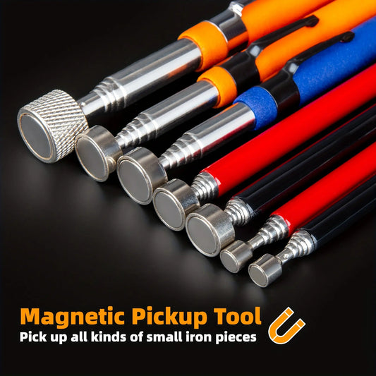 QVAMILLT Magnetic Pickup Tool - Durable Metal, Polished Finish, Magnet for Easy Retrieval of Iron Objects, Ideal for Metal Surfaces, Industrial Stability| Magnet Tool|Metal Construction, Magnetic Pickup Tool Best Products Online