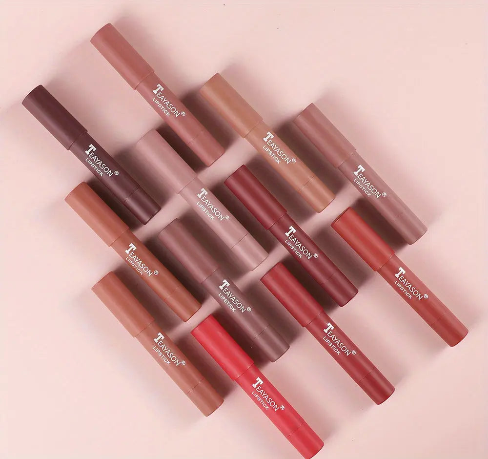 12 Colors Matte Moisturizing Lipstick Crayons - Vibrant Lipstick for Smooth, Long-Lasting, Waterproof Finish - Perfect Valentine's Day Gift for Her Best Products Online