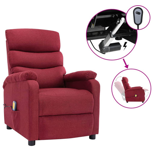 vidaXL Massage Chair Electric Massaging Recliner Chair for Elderly Fabric-10