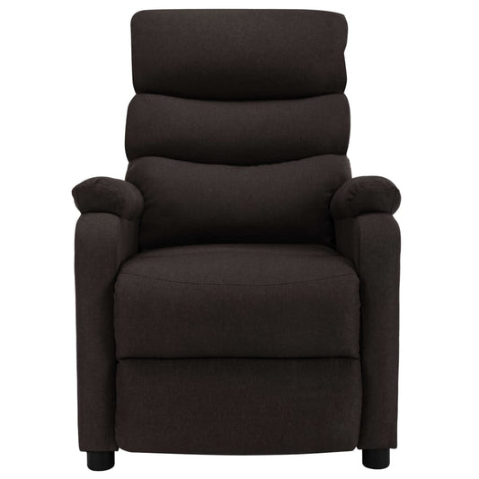 vidaXL Massage Recliner Black Fabric-0