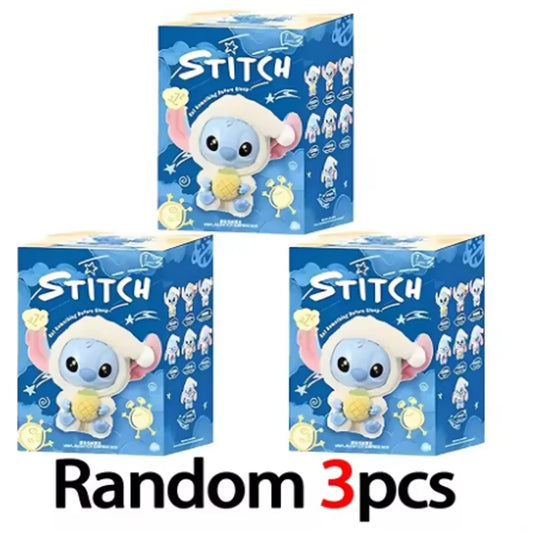 Miniso Disney Stitch Eat Something Before Sleep Blind Box Mystery Bag Vinyl Plush Doll Toys Pendant Surprise The Monsters Gifts